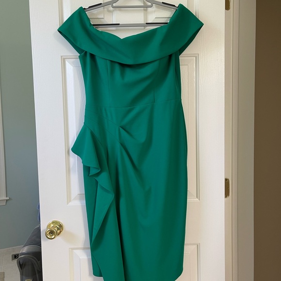 Betsy & Adam Off-the-Shoulder Midi Dress - Petite 12 - Picture 12 of 12